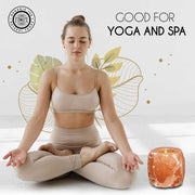 Himalayan Pink Salt Tea Light Holder by Pride of India – Salt Candle Holder – Room Décor Item – Great for Creating an Ambiance – Ideal for Home & Spa Uses – Natural Shape