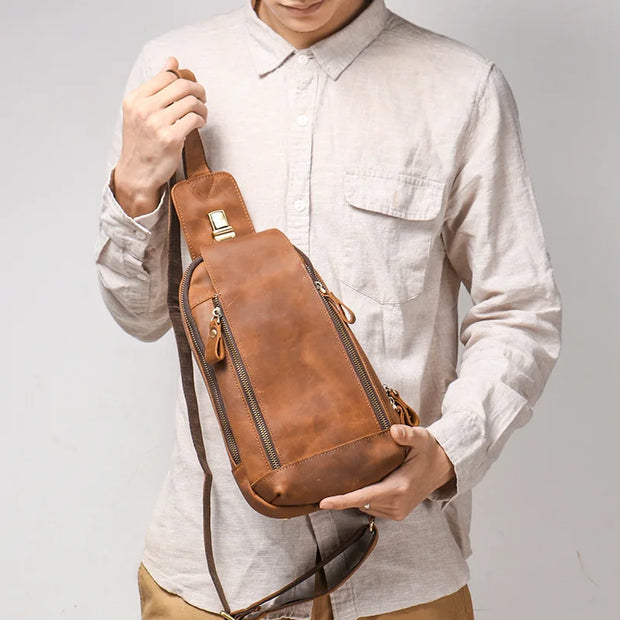 High Quality Luxury Multifunction Sling Chest Bag For Men Women