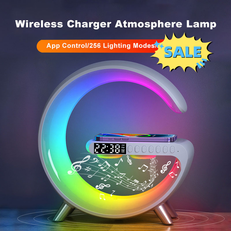 LED Lamp Bluetooth Speaker Wireless Charger