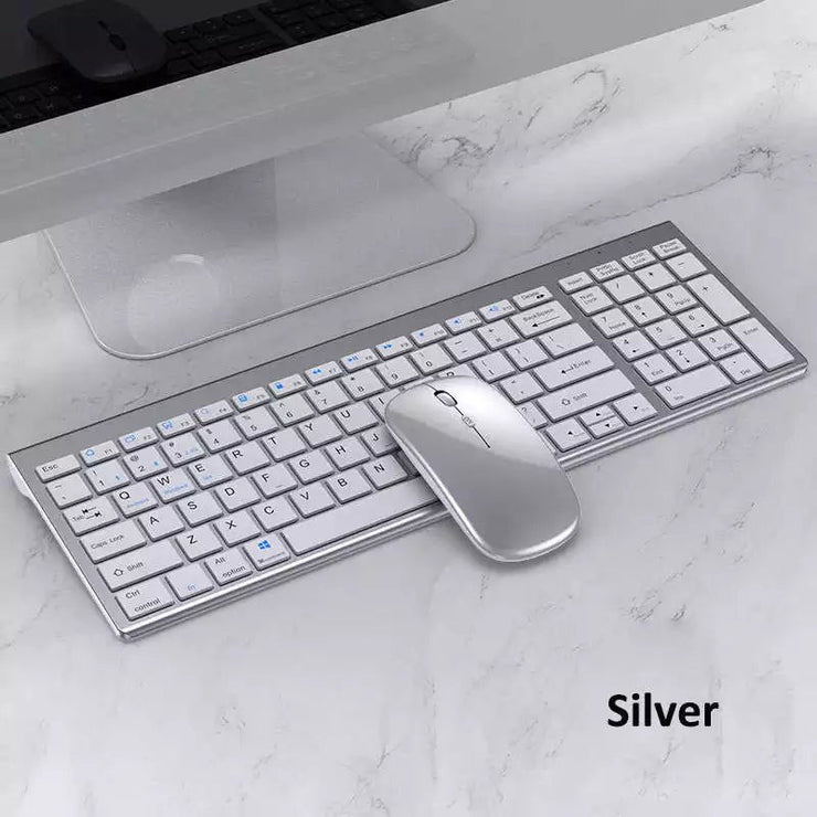 High quality 2.4G Bluetooth wireless rechargeable mouse keyboard combos